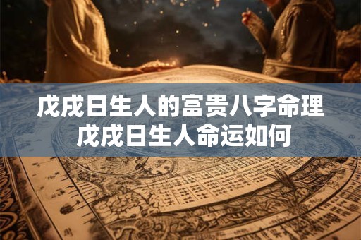 戊戌日生人的富贵八字命理 戊戌日生人命运如何