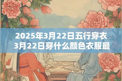 2026年3月22日五行穿衣 3月22日穿什么颜色衣服最旺运