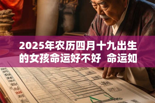 2025年农历四月十九出生的女孩命运好不好  命运如何