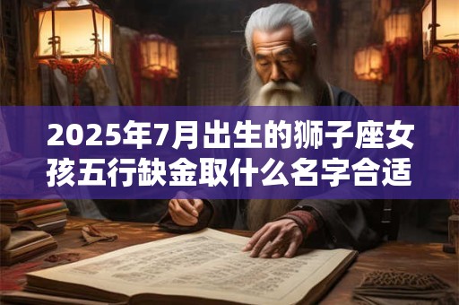 2025年7月出生的狮子座女孩五行缺金取什么名字合适