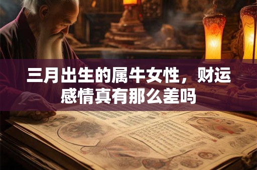 三月出生的属牛女性，财运感情真有那么差吗