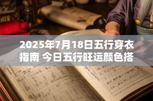 2025年7月18日五行穿衣指南 今日五行旺运颜色搭配