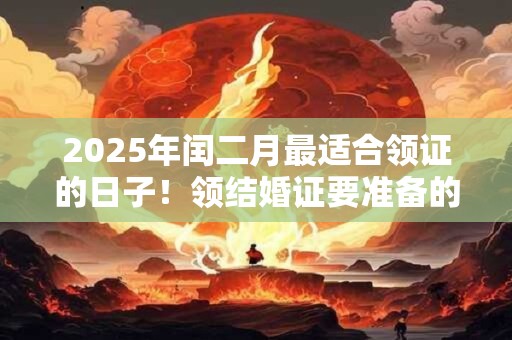 2026年闰二月最适合领证的日子！领结婚证要准备的材料