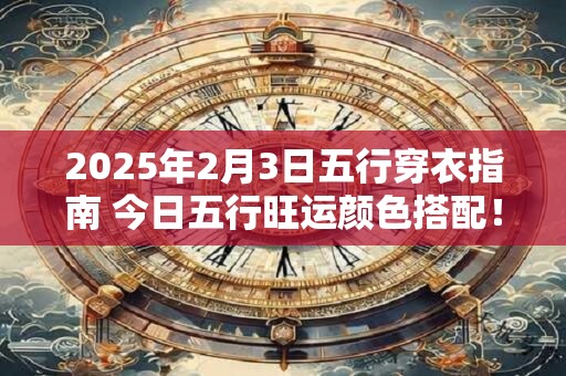 2025年2月3日五行穿衣指南 今日五行旺运颜色搭配！