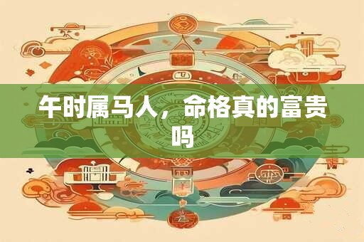 午时属马人，命格真的富贵吗