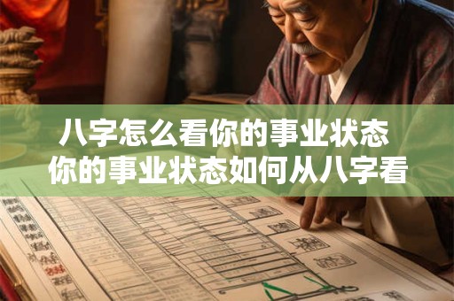 八字怎么看你的事业状态 你的事业状态如何从八字看