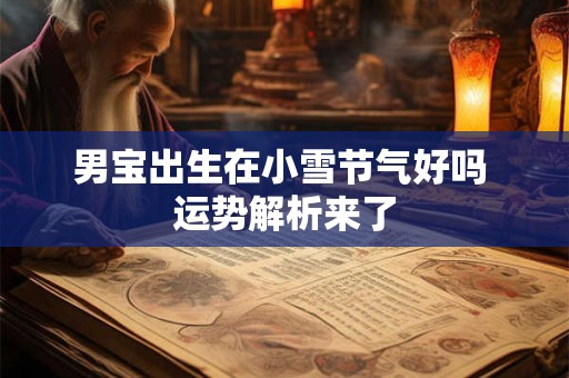 男宝出生在小雪节气好吗 运势解析来了 男宝出生在小雪节气好吗 运势解析来了