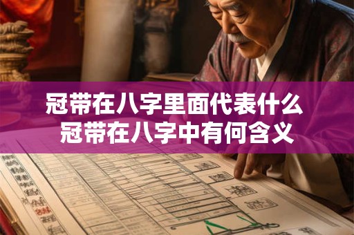冠带在八字里面代表什么 冠带在八字中有何含义