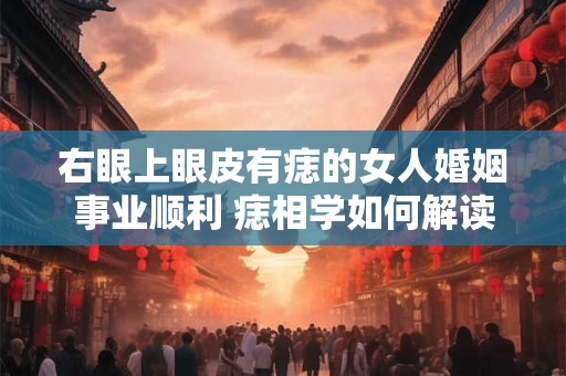 右眼上眼皮有痣的女人婚姻事业顺利 痣相学如何解读