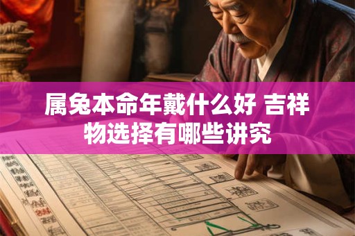 详细阅读:属兔本命年戴什么好 吉祥物选择有哪些讲究 属兔本命年戴什么好 吉祥物选择有哪些讲究