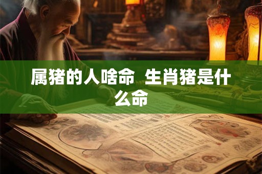 属猪的人啥命  生肖猪是什么命