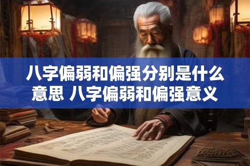 八字偏弱和偏强分别是什么意思 八字偏弱和偏强意义何