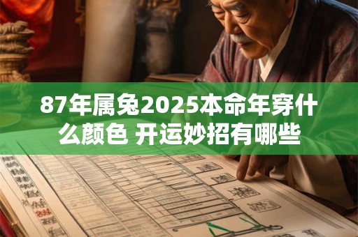87年属兔2025本命年穿什么颜色 开运妙招有哪些