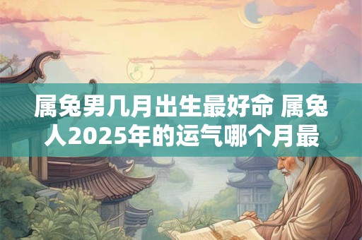 属兔男几月出生最好命 属兔人2026年的运气哪个月最好