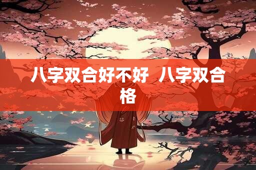 八字双合好不好  八字双合格