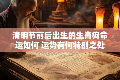 清明节前后出生的生肖狗命运如何 运势有何特别之处