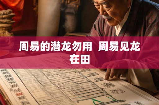 周易的潜龙勿用  周易见龙在田
