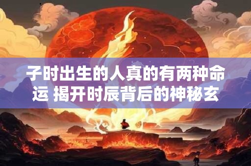 子时出生的人真的有两种命运 揭开时辰背后的神秘玄机