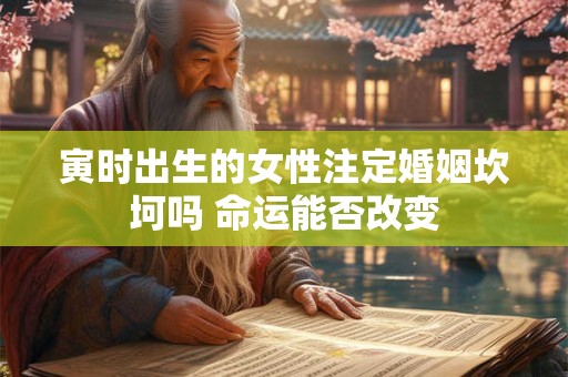 寅时出生的女性注定婚姻坎坷吗 命运能否改变