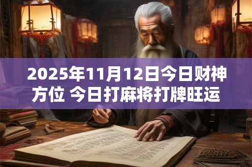 2025年11月12日今日财神方位 今日打麻将打牌旺运方位