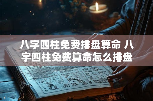 八字四柱免费排盘算命 八字四柱免费算命怎么排盘