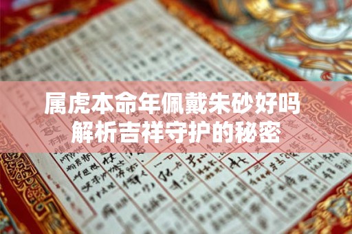属虎本命年佩戴朱砂好吗 解析吉祥守护的秘密