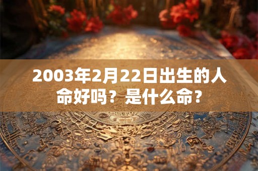 2003年2月22日出生的人命好吗？是什么命？