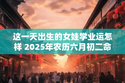 这一天出生的女娃学业运怎样 2025年农历六月初二命理探秘