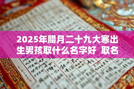 2025年腊月二十九大寒出生男孩取什么名字好  取名方法推荐