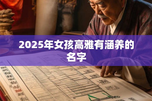 2025年女孩高雅有涵养的名字