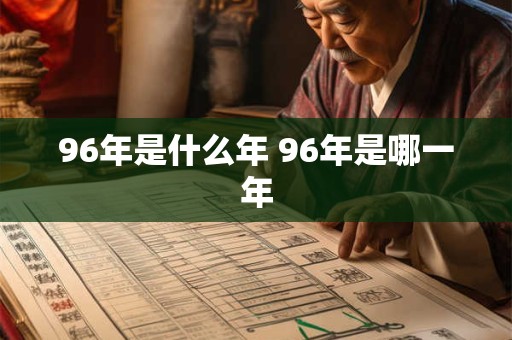 96年是什么年 96年是哪一年