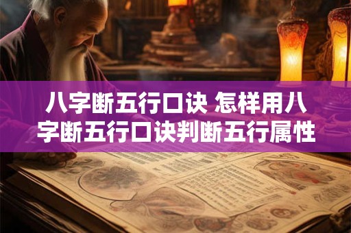 八字断五行口诀 怎样用八字断五行口诀判断五行属性