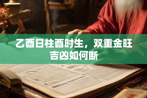 乙酉日柱酉时生，双重金旺吉凶如何断