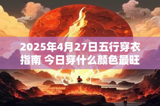 2025年4月27日五行穿衣指南 今日穿什么颜色最旺运