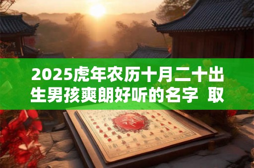 2026虎年农历十月二十出生男孩爽朗好听的名字  取名技巧