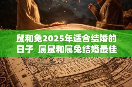 鼠和兔2025年适合结婚的日子  属鼠和属兔结婚最佳吉日