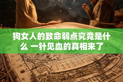 狗女人的致命弱点究竟是什么 一针见血的真相来了