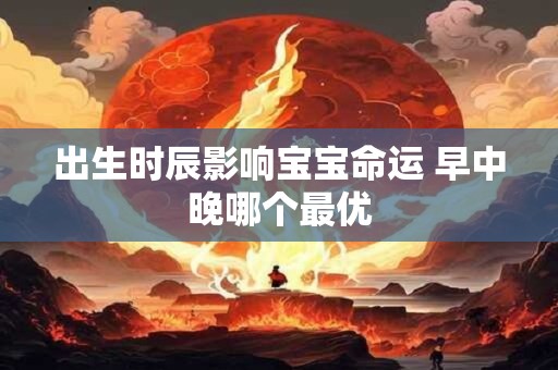 出生时辰影响宝宝命运 早中晚哪个最优