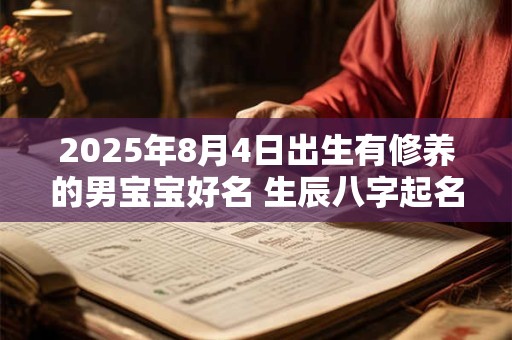 2025年8月4日出生有修养的男宝宝好名 生辰八字起名免费取名