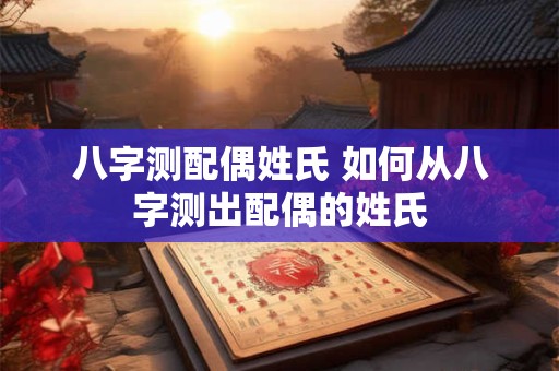 八字测配偶姓氏 如何从八字测出配偶的姓氏
