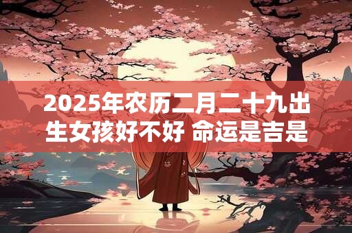 2025年农历二月二十九出生女孩好不好 命运是吉是凶
