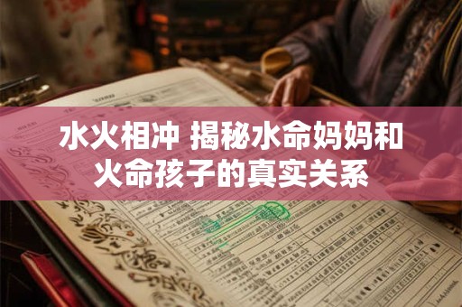 水火相冲 揭秘水命妈妈和火命孩子的真实关系