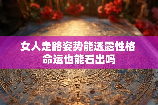 女人走路姿势能透露性格 命运也能看出吗