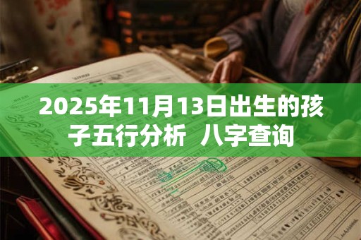 2025年11月13日出生的孩子五行分析  八字查询 2025年11月13日出生的孩子五行分析  八字查询