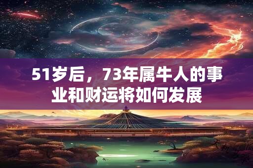 51岁后，73年属牛人的事业和财运将如何发展