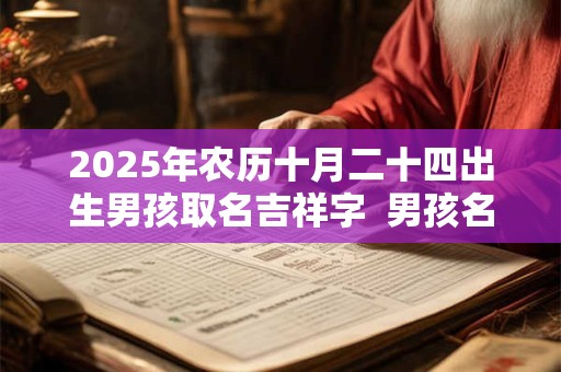 2025年农历十月二十四出生男孩取名吉祥字  男孩名字推荐