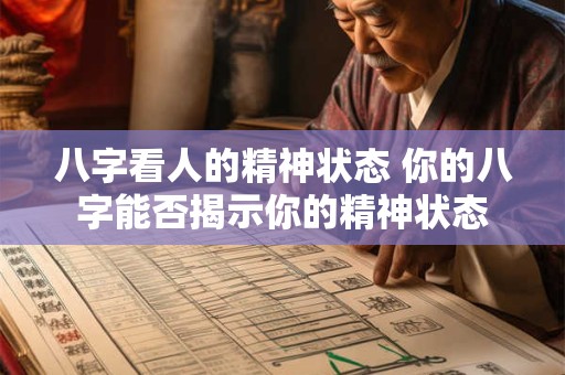 八字看人的精神状态 你的八字能否揭示你的精神状态
