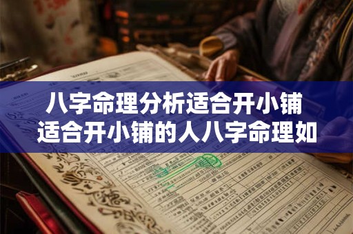 八字命理分析适合开小铺 适合开小铺的人八字命理如何分析