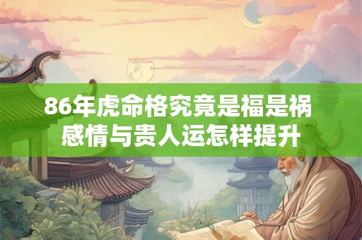86年虎命格究竟是福是祸 感情与贵人运怎样提升