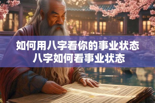 如何用八字看你的事业状态 八字如何看事业状态